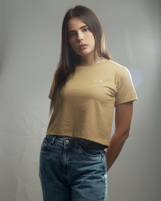 Crop top Básica JCA Beige