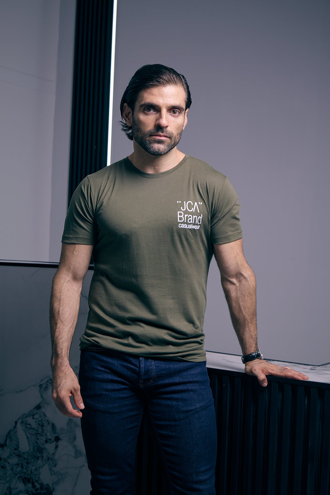 Camiseta Verde Militar JCA Brand