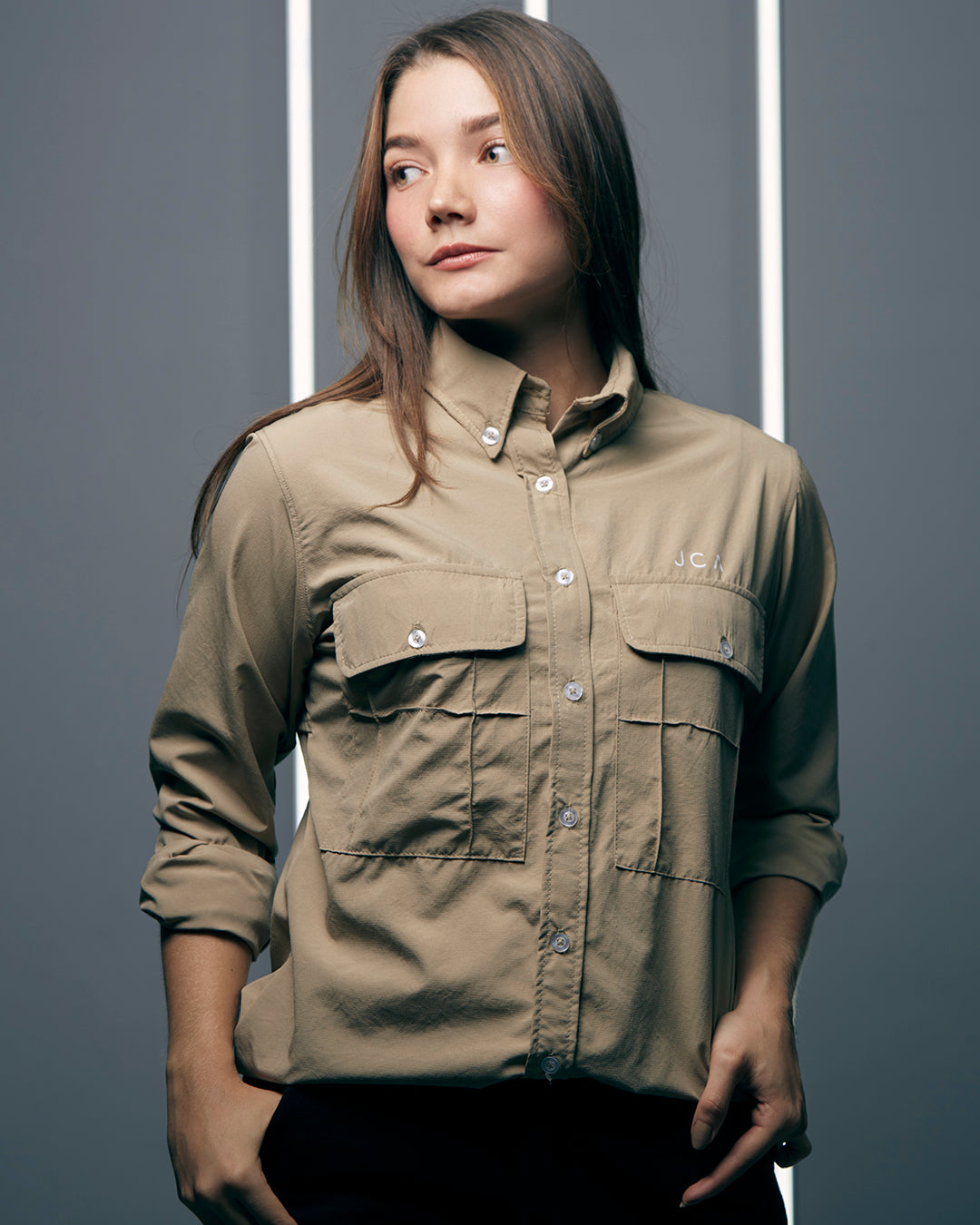 Camisa Beige Mujer