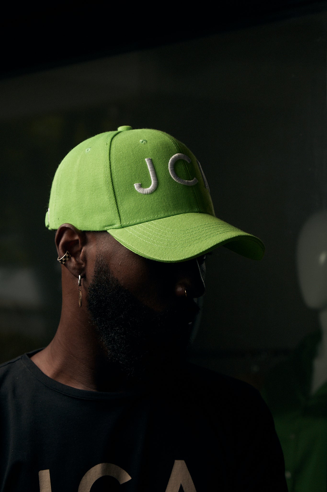 Gorra Verde Neón con Bordado Blanco